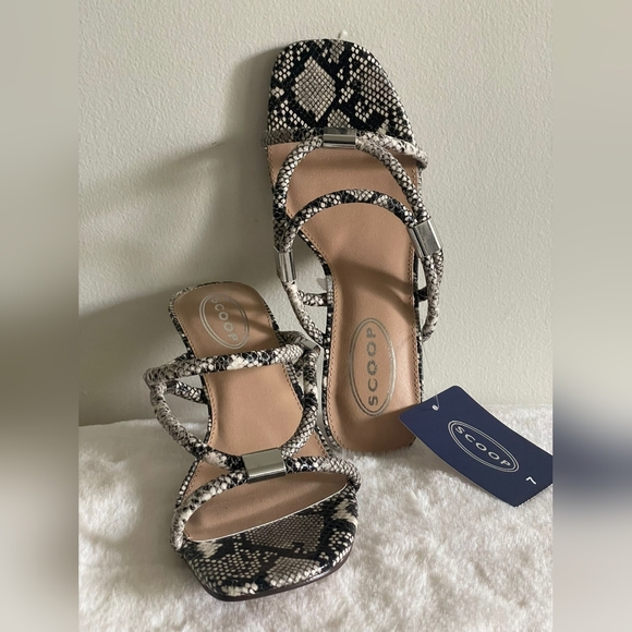 Scoop NYC Snakeskin Patterned Heels - Picture 5 of 10